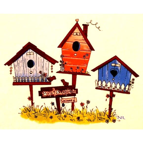 Northern Reflections XS T-Shirt Birdhouses White NOS/wTag - Picture 2 of 3